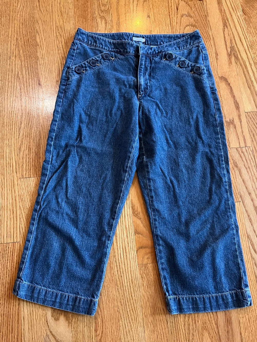 Liz Claiborne Audra DenimWide Leg Crop Pants Size 6P Excellent condition